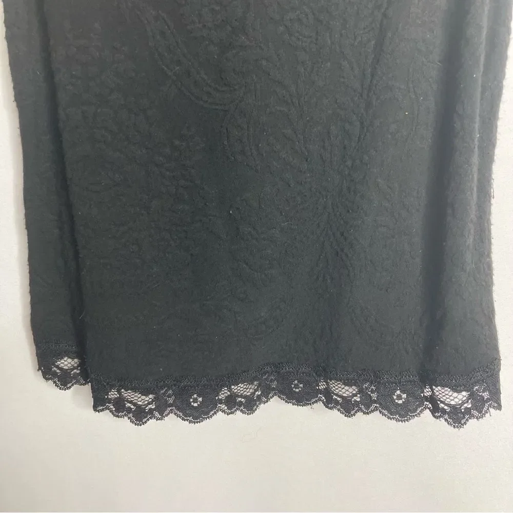 Y2K Arianne Black Lace Trim Cami Small